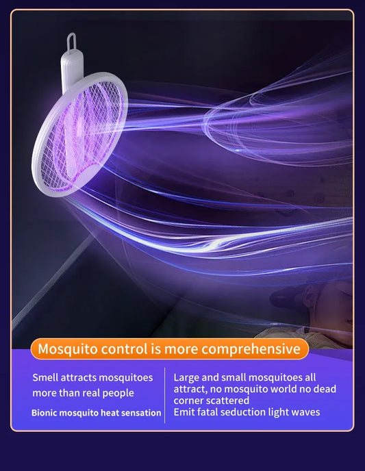Foldable Electric Mosquito Killer Racket
