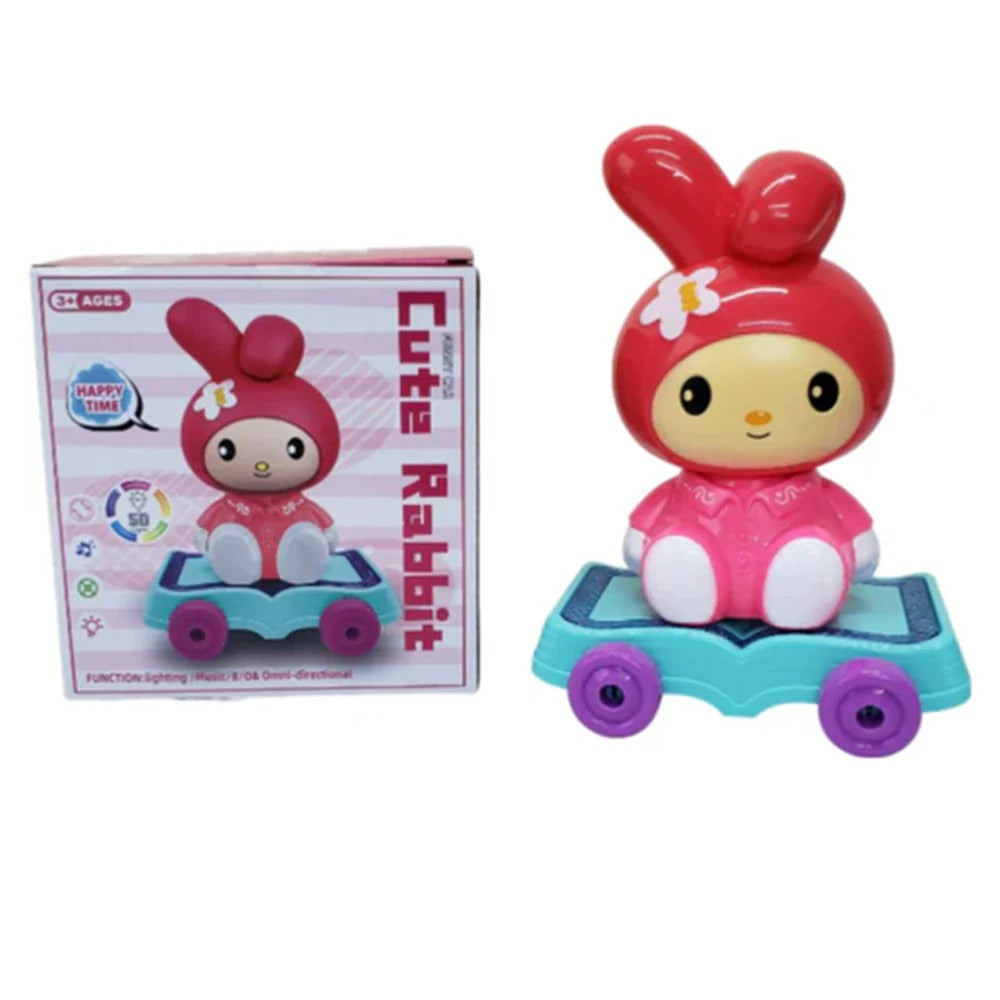 Cute Rabbit Slide Toy With Lights