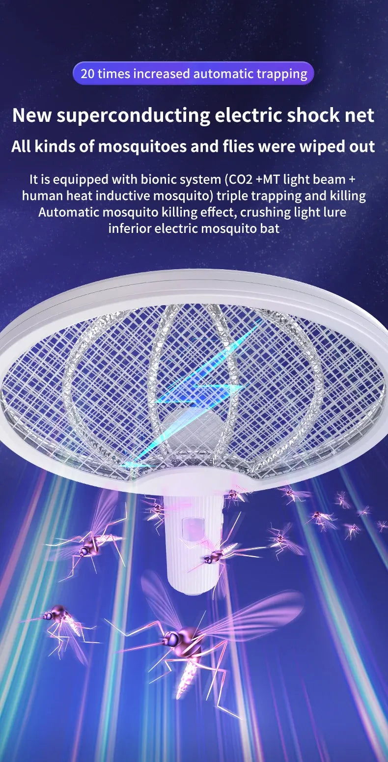 Foldable Electric Mosquito Killer Racket