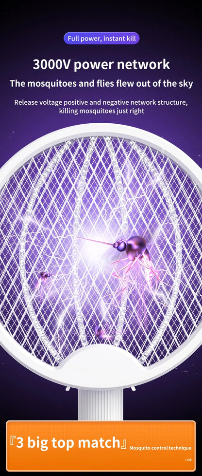 Foldable Electric Mosquito Killer Racket