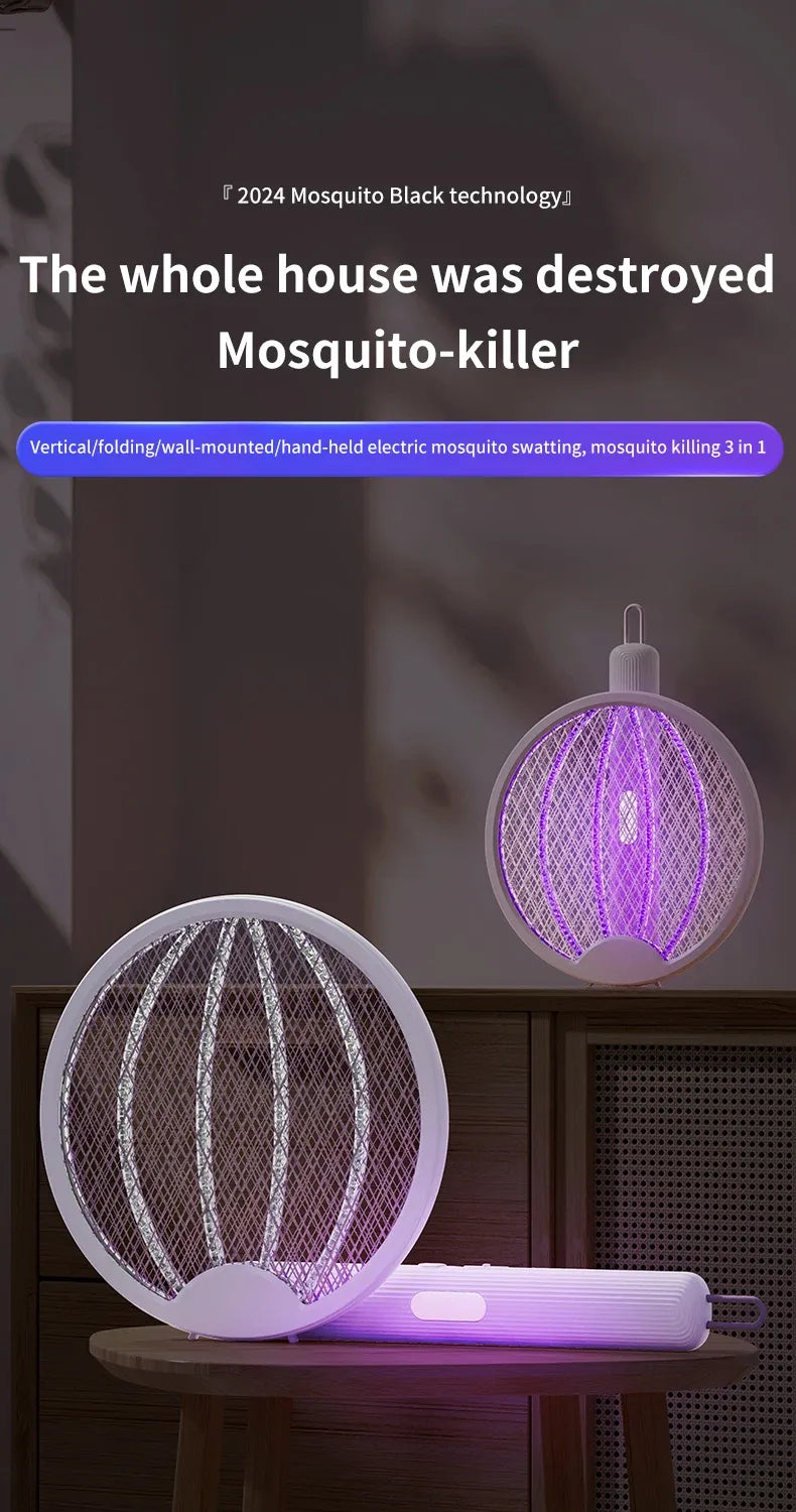 Foldable Electric Mosquito Killer Racket