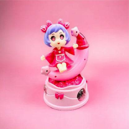 Rotating Moon Doll Toy With LED Lights & Music
